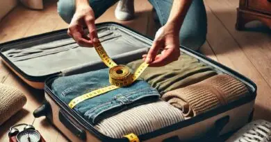 uma pessoa arrumando roupas em uma mala